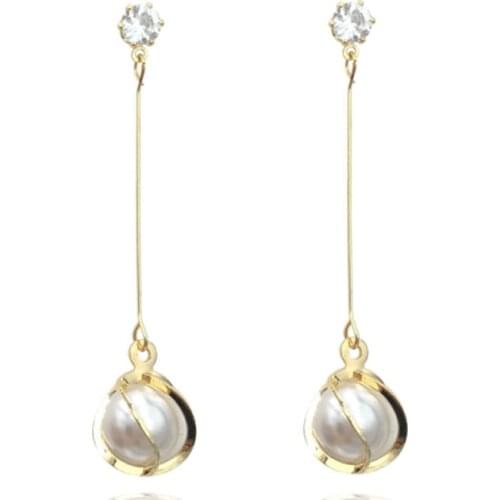 New Fashion Long Tassels Dangle Drop Korean Earrings For Women Geometric Round Heart Gold Earring Wedding Kolczyki Jewelry 2021