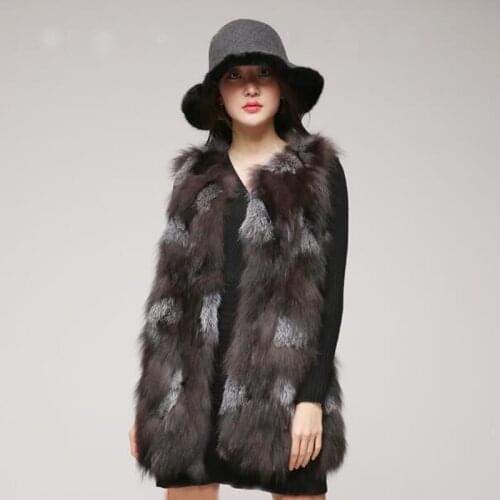 Real Fur Vest Women Natural Fox Fur Gilet Female Clothes 2021 Factory Keep Warm Real Price Dropshipping Ladies Waistcoat tbsr596