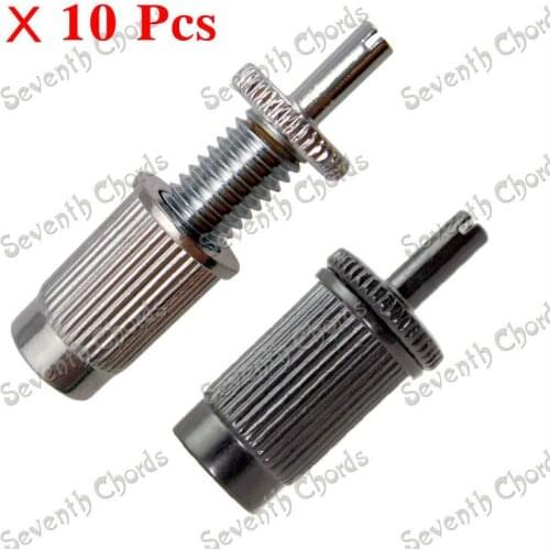 10 Pcs Electric Guitar Tune-O-Matic Bridge Studs & Anchors Chrome Black for choose (LPSJLS-GZ-2S-10)