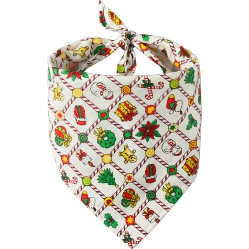 100pcs/lot Christmas Pet Dog Puppy cat cotton bandanas Collar scarf Pet tie Y10705 can choose color