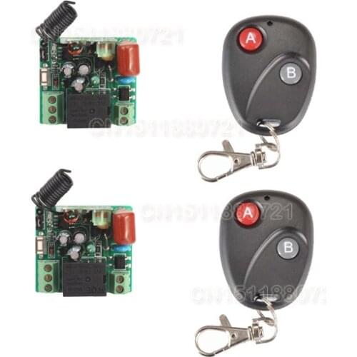 220V 1CH 10A Receiver & Transmitter RF Wireless Remote Switch Momenrary Toggle Latched Adjustable With Jumper 2PCS/LOT