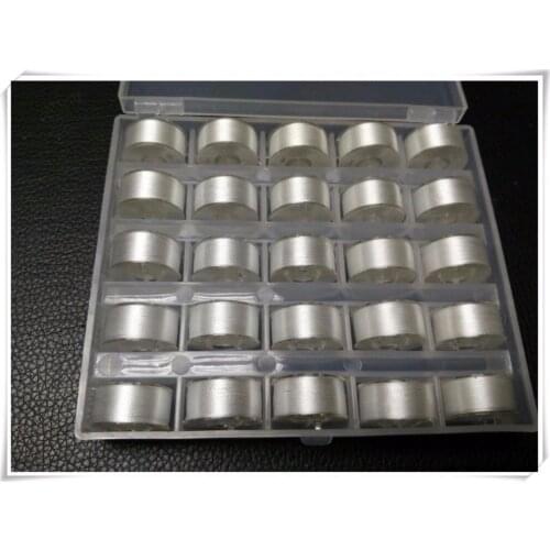 25 PREWOUND MACHINE EMBROIDERY THREAD BOBBIN thread Size A for Brother, Babylock, Janome, Juki etc embroidery machines
