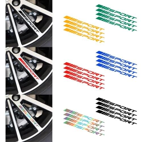 4pcs Car Rims Wheel Stickers Vinyl Auto DIY Decals For Volkswagen VW Scirocco CC GOLF 7 Golf 6 MK6 Polo Tiguan GTI Car styling