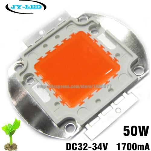 5pcs High Power LED 50W Full Spectrum 400nm-840nm Plant Grow Light Source for Plant Growing Bulb DIY