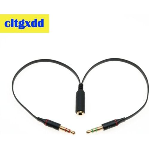 Cltgxdd 3.5mm Earphone Audio Cable Computer Headset Adapter 3.5 Female to Double 3.5mm Headphone Transducer Splitter audio cable