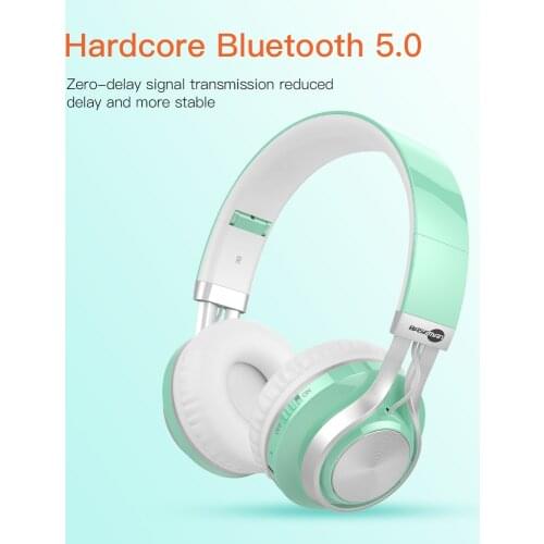 Wireless Headphones Over Ear Bluetooth Earphone V5.0 Foldablel 3D Bass Stereo Noise Reduction Mic Gaming Headset