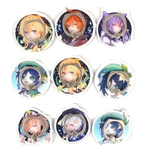 Genshin Impact Keychain Man Acrylic Anime Key Chain Women Key Holder Couple Keyring Klee Key Ring Pendant Diluc Ragnvindr Brelok