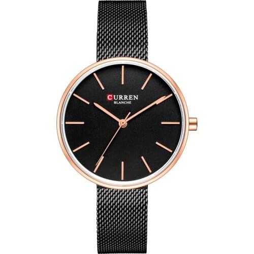 CURREN New Quartz Wristwatches for Women Luxury Gold Watch Ladies Fashion Steel Mesh Band Clock Female Watches relogios feminino