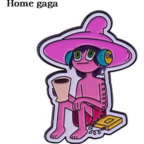 DB126 Homegaga Anime Figure Cartoon Brooch Cute Brooch Enamel Brooch Backpack Denim Clothes DIY Decoration Badge
