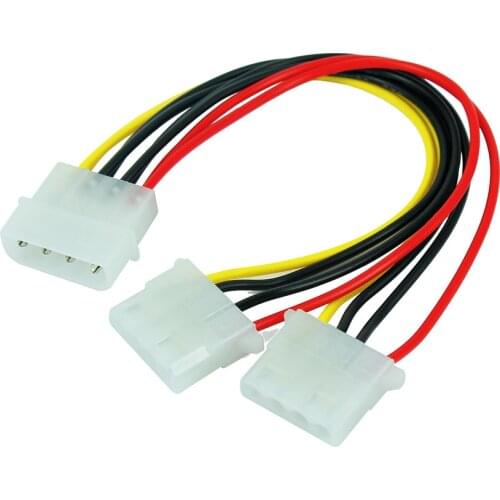 18cm 4pin PSW Power Splitter Cable LP4 Molex 1 to 2 J29 Male to Female Cable