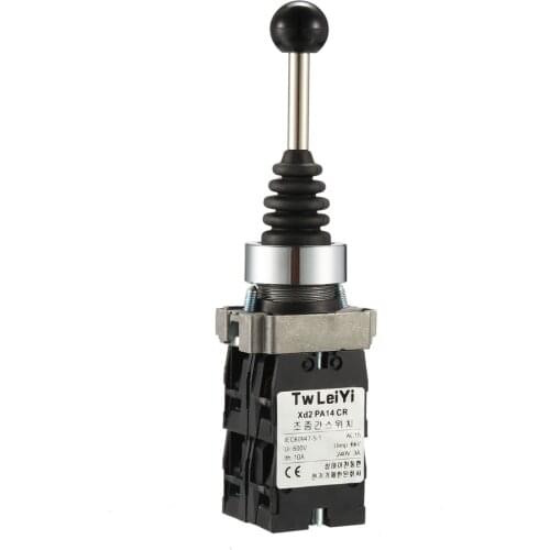 Uxcell 1 Pcs Joystick Switch Monolever Controllers 4 Position 4NO Latching Type 150/250/600V 15/10/4A 22mm Panel Mount