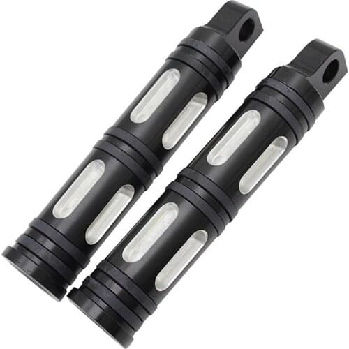 Motorcycle Foot Pegs Cnc Cut Front&Rear Foot Pegs Foot Rests Compatibility For Haerley Xl883 Xl1200(Black)