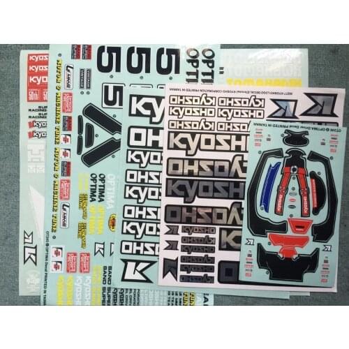 Kyosho Car shell Body Decals Sticker logo OPTIMA Off Road Bajer Buggy 1/10 HSP REDCAT HPI