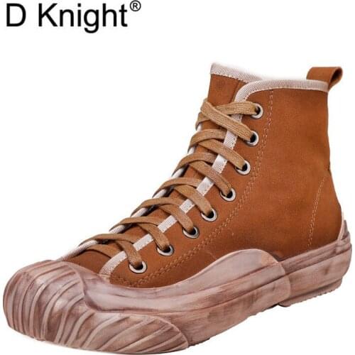 New Fashion Round Toe Women Sports Short Boots Korean Casual Ladies Sneakers Shoes Genuine Leather Lace-Up Female Western Boots