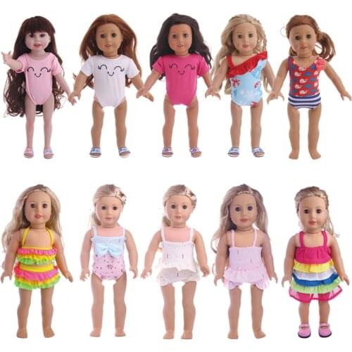 New Doll Swimsuit Fit 18 Inch American 43cm Baby Doll Clothes Accessories, The Best Christmas Gift For Children