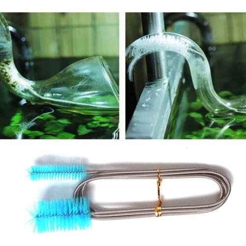 Stainless Steel Tube Cleaning Brush Single End Flexible Aquarium Fish Tank Filter Pump Hose Pipe Brushes Cleaner