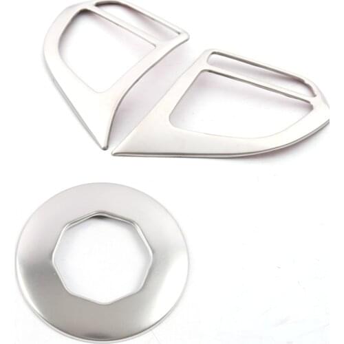 Chorme Blue for MG Zs Suv 2018-2019 Interior Steering Wheel Cover Trim Decoration Frame Car Accessories