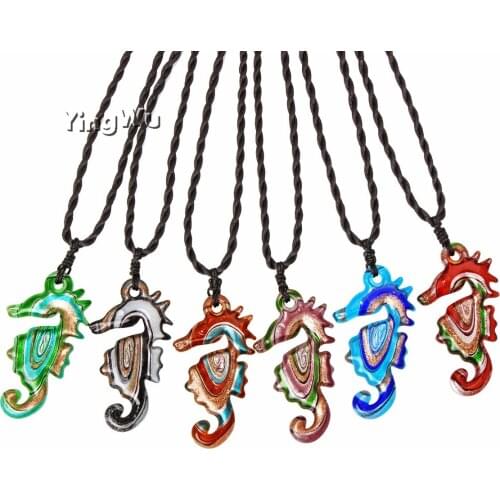 Animal Shaped Handmade Lampwork Murano Glass Bead Pendant Necklace Seahorse Necklace