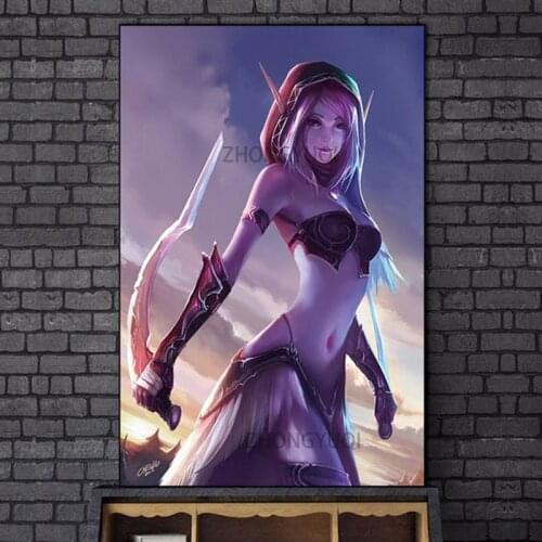 The Poster Home Decoration Painting of World of Warcraft 8.0 Map on Oil Canvas Art Canvas Painting Wall Art Canvas Cuadros Decor