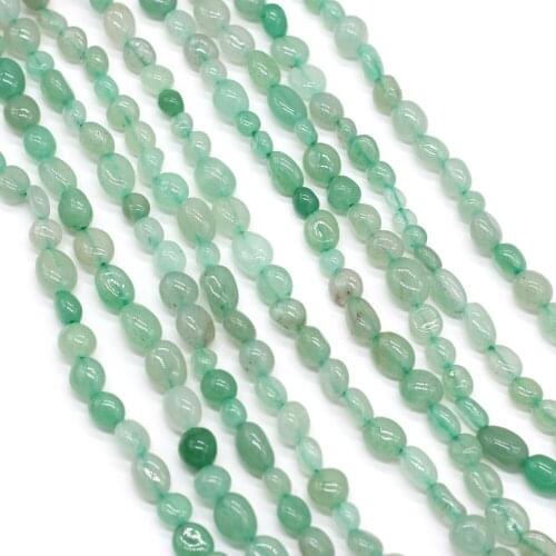 Natural Agates Stone Beaded Charms Green Aventurines Loose Beaded for Making DIY Jewelry Bracelet Accessories Size 6-8mm