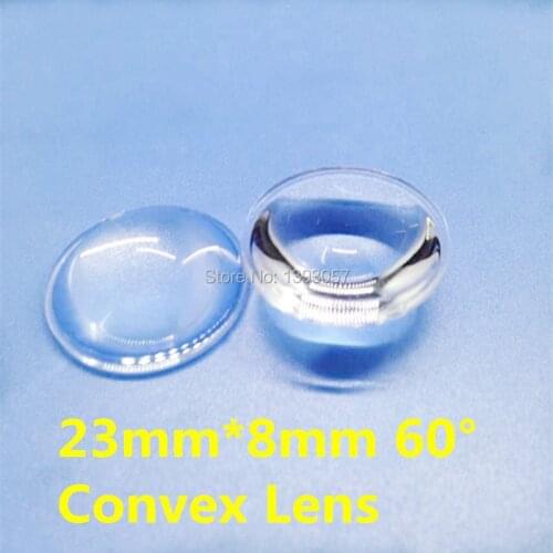 100pcs/lot semi-circle Plano-convex LED Lenses 23mm Optic Lens Grade PMMA For Lens Reflector free shipping