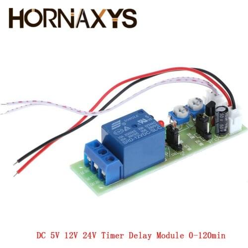 0~120 minutes 1 Channel Timer Control Switch Relays DC 5V 12V 24V Adjustable Cycle 120min Timer Delay On/Off Switch Relay Module