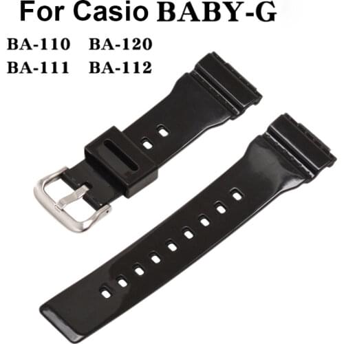 Soft Rubber Watch Band Strap For Casio G-SHOCK BABY-G BA110 BA111 BA112 BA130 BA120 Bracelet Waterproof Watchband belt Accessory