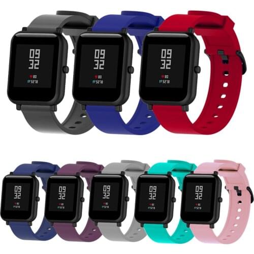 20mm Smart Watch Band For Amazfit Bip Strap Silicone Bracelet correa For Xiaomi Huami Amazfit GTS BIT PACE Lite Youth Accessorio