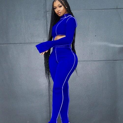 Sexy Night Party Club 2 Piece Sets Womens Outfits Fall Clothes Irregular Crop Top Split Hem Pants Leggings Bodycon Matching Sets