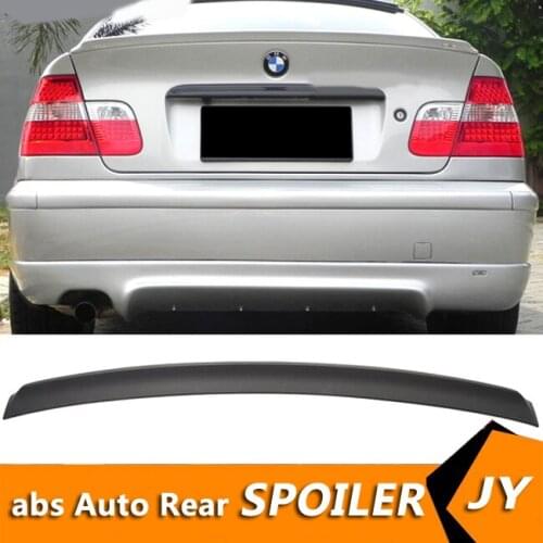 For E46 Spoiler 98-06 BMW E46 BMW 3 Series 318 320 323 325 328 Spoiler ABS plastic Material Car Rear Wing Color Rear Spoiler