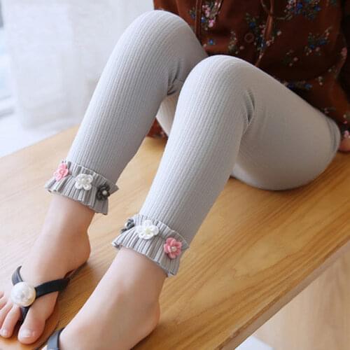 Spring Kids Thicken Leggings Girls Autumn Winter Plus Velvet Trousers Girls Pants Childrens Clothing For 2-7 Yrs Girls Clothing