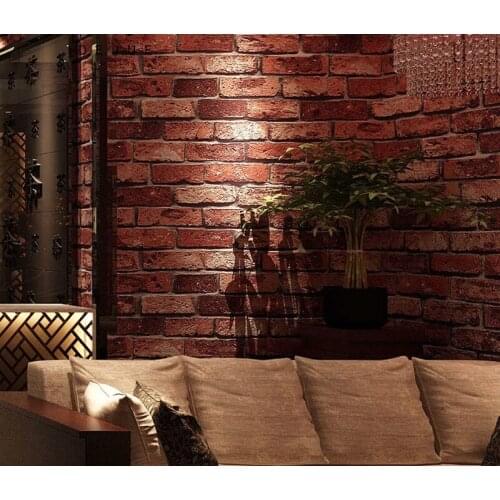 Waterproof Vintage 3D Stone Effect Wallpaper Roll Modern Rustic Realistic Faux Texture Vinyl PVC Wall Paper Home Decor