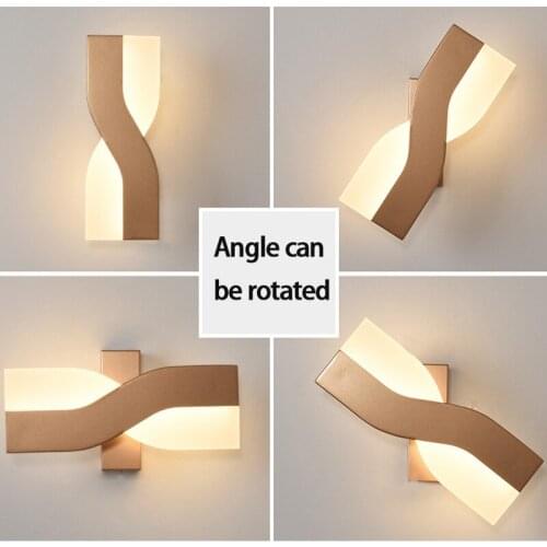 LED rotating wall lamp adjustable angle 110V220V bedroom bedside living room dining hall aisle study room decorative wall Lights