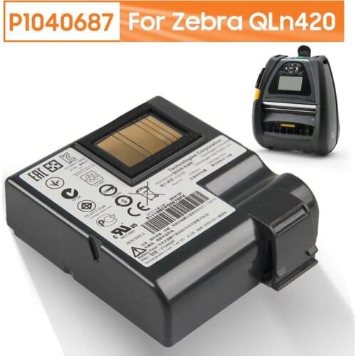 100% Original Replacement Battery P1040687 For Zebra QLn420 Genuine Rechargable Battery 4900mAh