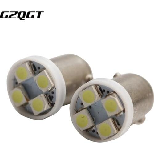 100pcs 24V DC 10 PCS BA9S T4W T11 1210 4 SMD LED Bulbs White Blue Red Green Amber Map Lights Auto Car Lights 4 LEDs