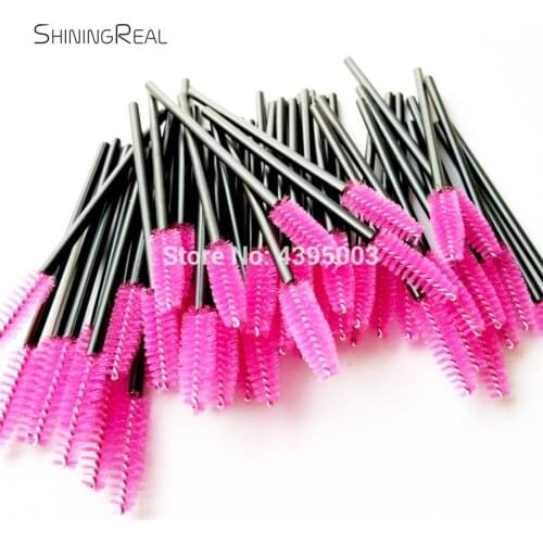1000pcs/set of seven color disposable mascara wand mini eyelash brush mascara applicator eyeliner mascara