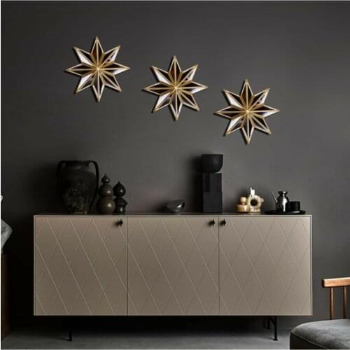 3Pcs/lot 3D Stars Mirror Wall Sticker Decal Wall Art Removable Wedding Decoration Stars Room Decoration Sticker