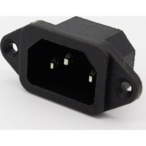 5 Pcs 3P IEC 320 C14 Male Plug Panel Power Inlet Sockets Connectors AC 250V 10A