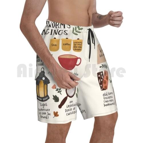 A Bookworms Belongings Beach Shorts Men Beach Pants Swimwear Books Reading Read Reader Bookworm Bibliophile Book