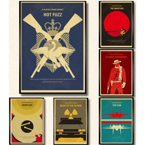 Classic Minimal Movie Poster V for vendetta Godfather Back to the future retro Poster Painting Wall Art for home /Bar Decor