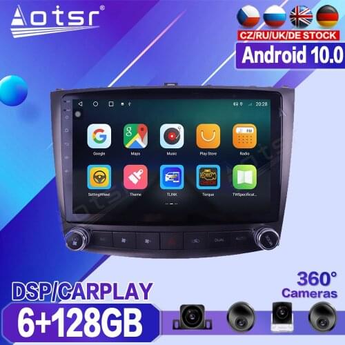 For Lexus IS250 300 2006-2012 Car Multimedia Player Recorder Stereo Android 10 Auto Radio Audio GPS Navigation Head Unit No 2din