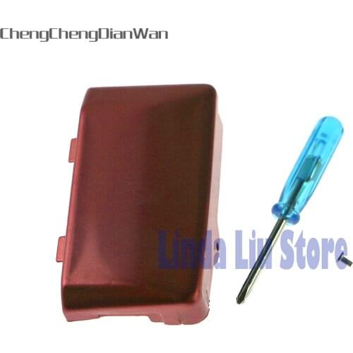 ChengChengDianWan Silver Black Red For Gameboy Micro Battery Door Cover with screw screwdriver For GBM Battery Case 2sets/lot