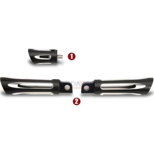 Male mount black Deep cnc cut Foot shifter pegs for Harley Touring softail XL883