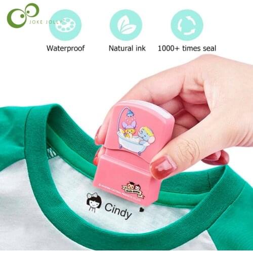 Childrens Seal Stamp Toy Baby Student Clothes Chapter Custom School Uniform Name Word Waterproof Wash Customized Stamp WYW