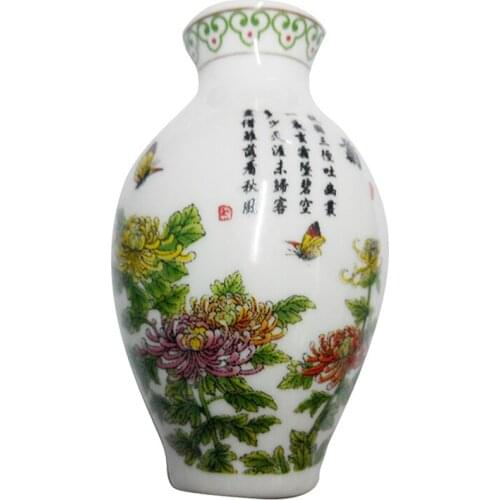 Natural Porcelain Ceramic Bottle Fridge Magnets Ethnic Icebox Stick Home Decoration Chinese style Magnetic Refrigerator Sticker