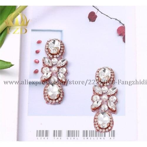 FZD 100 PCS Handmade Sew On Hot Fix Crystal Rhinestone for Wedding DIY Bridal Shoes Ornament Sticker Decoration