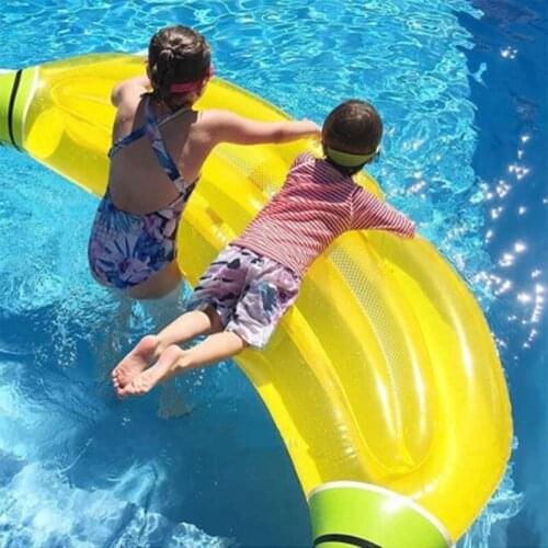180x65cm Giant Inflatable Banana Pool Float Lie-on Fruit Swimming Ring For Adult Children Water Toy Beach Air Mattress boia