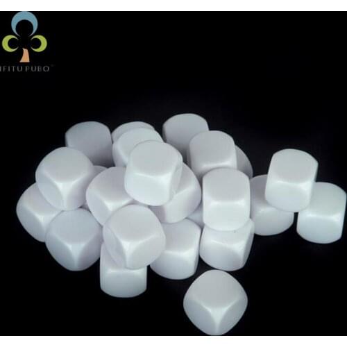 2Pcs Glossy Dice Teaching Blank Dice Light Plate Can Be Screen Printing DIY Dice Round Angle DIY Sex Dices GYH