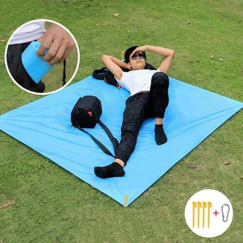 Pocket Camping Mat Folding Camping Mattress Portable Outdoor Ultra-weight Thin Waterproof Beach Mat Camping Picnic Blanket Mat