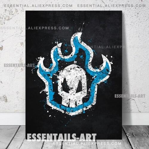 Kisuke Urahara Flaming Skull BLEACH Anime Poster Canvas Wall Art Painting Decor Pictures Bedroom Home Decoration Prints
